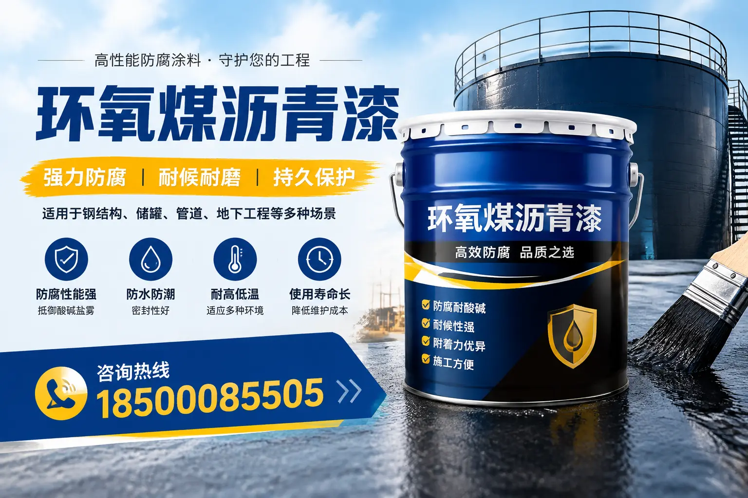 环氧煤沥青漆在工业中的应用，梧州企业的选择